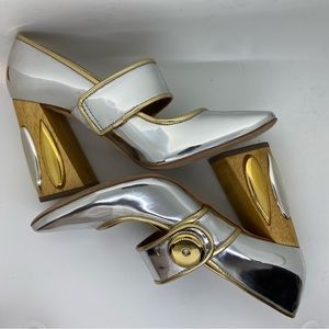 🪞 Tory Burch Metalic Madison Mary Janes